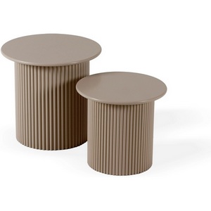 Изображение товара Журнальный стол Mia ОГОГО Обстановочка (МДФ/Бежевый) 902046 (круглая столешница)