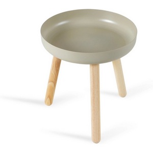 Изображение товара Журнальный стол Solo ОГОГО Обстановочка (Металл/Бежевый) 902047 (круглая столешница, 3 ножки)