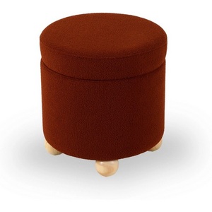 Изображение товара Пуфик круглый меховой Kit ОГОГО Обстановочка! (Мех/Терракотовый) арт.902544