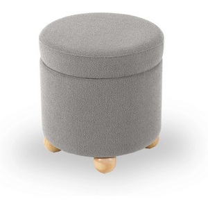 Изображение товара Пуфик круглый меховой Kit ОГОГО Обстановочка! (Мех/Серый) арт.902545