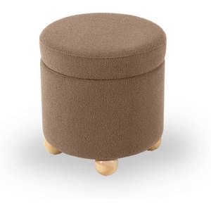 Изображение товара Пуфик круглый меховой Kit ОГОГО Обстановочка! (Мех/Бежевый) арт.902546