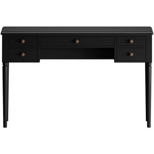 Изображение товара Туалетный столик с ящиком Blues ОГОГО Обстановочка (ЛДСП, МДФ/Черный) 909215 (прямоугольная столешница, 4 ножки)