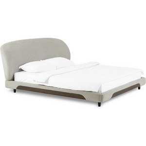 Изображение товара Кровать односпальная металлическим односпальная с мягким изголовьем Holiday ОГОГО Обстановочка! (Рогожка/Бежевый) арт.909275