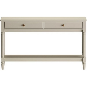 Изображение товара Стол консольный с ящиком и полкой Blues ОГОГО Обстановочка (МДФ, ЛДСП/Серый) 910340 (прямоугольная столешница, 4 ножки)