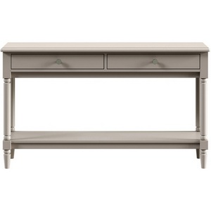 Изображение товара Стол консольный с ящиком и полкой Blues ОГОГО Обстановочка (ЛДСП, МДФ/Серый) 924610 (прямоугольная столешница, 4 ножки)