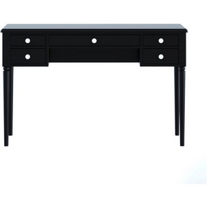 Изображение товара Туалетный столик с ящиком Blues ОГОГО Обстановочка (ЛДСП, МДФ/Черный) 924612 (прямоугольная столешница, 4 ножки)