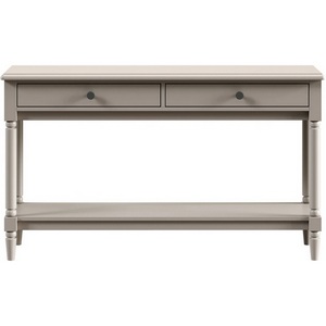 Изображение товара Стол консольный с ящиком и полкой Blues ОГОГО Обстановочка (МДФ, ЛДСП/Серый) 924617 (прямоугольная столешница, 4 ножки)