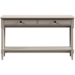 Изображение товара Стол консольный с ящиком и полкой Blues ОГОГО Обстановочка (ЛДСП, МДФ/Серый) 924621 (прямоугольная столешница, 4 ножки)