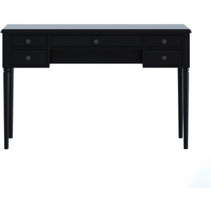 Изображение товара Туалетный столик с ящиком Blues ОГОГО Обстановочка (ЛДСП, МДФ/Черный) 924626 (прямоугольная столешница, 4 ножки)