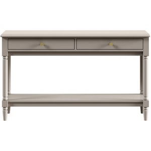 Изображение товара Стол консольный с ящиком и полкой Blues ОГОГО Обстановочка (ЛДСП, МДФ/Серый) 924628 (прямоугольная столешница, 4 ножки)