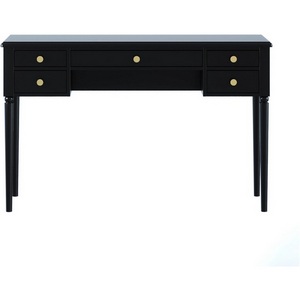 Изображение товара Туалетный столик с ящиком Blues ОГОГО Обстановочка (ЛДСП, МДФ/Черный) 924642 (прямоугольная столешница, 4 ножки)