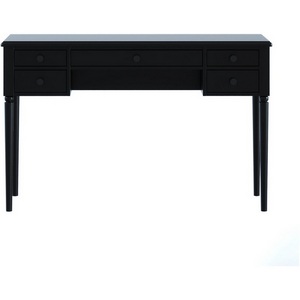 Изображение товара Туалетный столик с ящиком Blues ОГОГО Обстановочка (ЛДСП, МДФ/Черный) 924668 (прямоугольная столешница, 4 ножки)