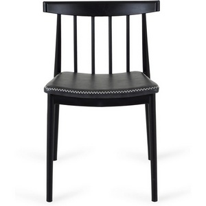 Изображение товара Обеденный стул для кухни пластиковый без подлокотников Morris ОГОГО Обстановочка! (пластик,экокожа/темно-серый) 926827