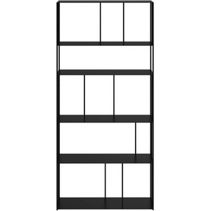Изображение товара Стеллаж деревянный напольный с нагрузкой на полку 20 кг Shelf ОГОГО Обстановочка! (Металл/Черный) арт.927273