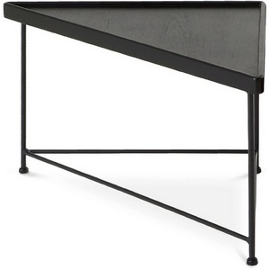 Изображение товара Журнальный стол угловой When ОГОГО Обстановочка (Массив дерева/Черный) 930833 (треугольная столешница)