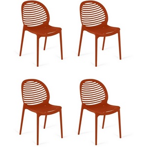Изображение товара Комплект стульев Spike 4 шт. ОГОГО Обстановочка! 966750 (Пластик/Терракотовый)