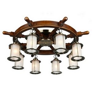 Изображение товара Потолочная люстра штурвал Omnilux Ferro OML-50307-08