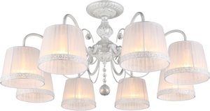 Изображение товара Потолочная люстра хрустальная на штанге Omnilux Campovaglio OML-54117-08 с подвесками