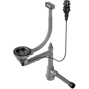 Изображение товара Арматура Omoikiri для одночашевых моек с клапаном-автомат WK-1-GM-A