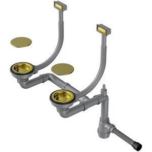 Изображение товара Арматура Omoikiri для двухчашевых моек с декоративными накладками WK-2C-LG