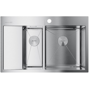 Изображение товара Мойка Omoikiri Akisame 78-2-IN-R нерж.сталь/нержавеющая сталь