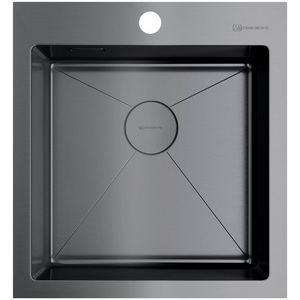 Изображение товара Мойка Omoikiri Akisame 46-GM нерж.сталь/вороненая сталь