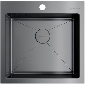 Изображение товара Мойка Omoikiri Akisame 51-GM нерж.сталь/вороненая сталь