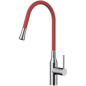 Изображение товара Смеситель Omoikiri Yatomi-BN-R латунь/нержавеющая сталь/красный