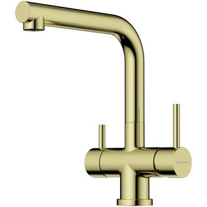 Изображение товара Смеситель Omoikiri Takamatsu-LG нерж.сталь/светлое золото