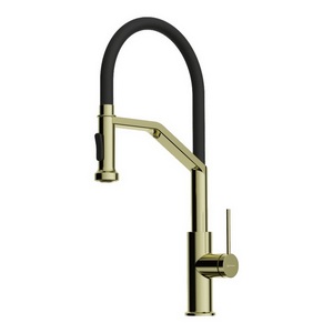Изображение товара Смеситель для кухни Omoikiri Makkari 2 Plus-SB-LG-BL латунь/светлое золото/черный 4994496