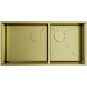 Изображение товара Мойка Omoikiri Taki 85-2-LB-U/IF-LG Side нерж.сталь/светлое золото