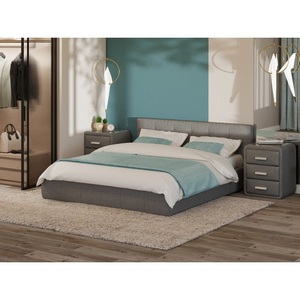 Изображение товара PROxSON Кровать с реечным основаниемс деревянное Varna без основания (Ткань: Рогожка Savana Grey (серый)) 140x200