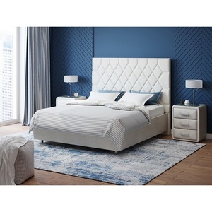 Изображение товара PROxSON Кровать Rhomby без основания (Ткань: Велюр Лофти Лён) 200x200