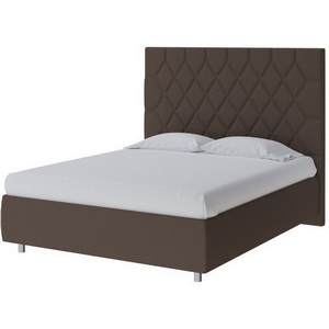 Изображение товара PROxSON Кровать Rhomby без основания (Ткань: Рогожка Savana Chocolate (шоколад)) 120x190