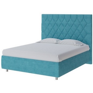 Изображение товара PROxSON Кровать Rhomby без основания (Ткань: Велюр Лофти Лазурь) 200x190