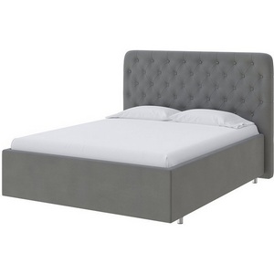 Изображение товара PROxSON Кровать Classic Large (Ткань: Велюр Forest 17 Серый) 140x190