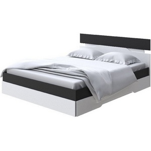 Изображение товара Без бренда Кровать Milton (ЛДСП Черный/Белый) 160x190