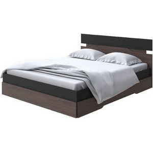 Изображение товара Без бренда Кровать Milton (ЛДСП Черный/Ясень Шимо Темный) 160x190