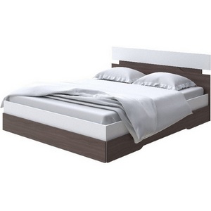 Изображение товара Без бренда Кровать Milton (ЛДСП Белый/Ясень Шимо Темный) 140x190