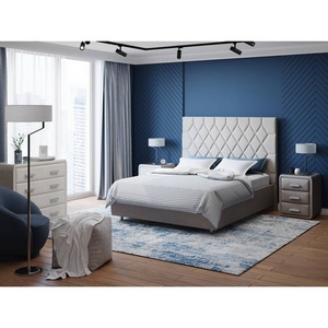 Изображение товара PROxSON Кровать Rhomby без основания (Ткань: Рогожка Тетра Бежевый) 200x190