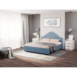 Изображение товара PROxSON Кровать Vintage (Ткань: Рогожка Тетра Голубой) 90x200