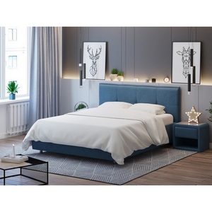 Изображение товара PROxSON Кровать Lino без основания (Ткань: Велюр Monopoly Прованский синий (792)) 180x190