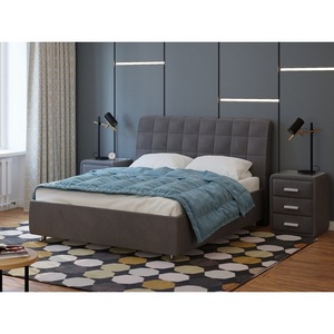 Изображение товара PROxSON Кровать Volumo без основания (Ткань: Велюр Monopoly Капучино (297)) 180x190