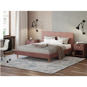 Изображение товара PROxSON Кровать односпальная металлическим односпальная с велюровой обивкой Claro (Ткань: Велюр Ultra Амаретто) 90x200