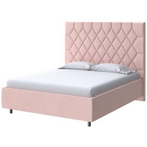 Изображение товара PROxSON Кровать Rhomby без основания (Ткань: Велюр Ultra Розовый мусс) 180x190