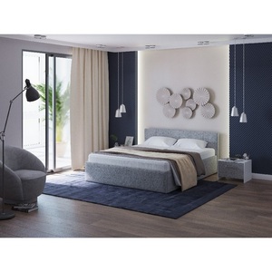 Изображение товара PROxSON Кровать Domo Plus (Ткань: Жаккард Tesla Стальной) 180x200