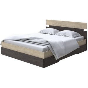 Изображение товара Без бренда Кровать Milton (ЛДСП Бунратти/Дуб Кантербери) 140x200