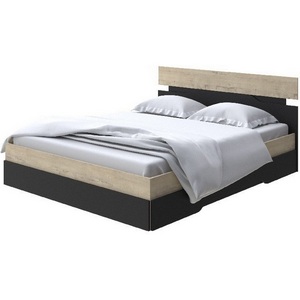 Изображение товара Без бренда Кровать Milton (ЛДСП Бунратти/Черный) 180x190