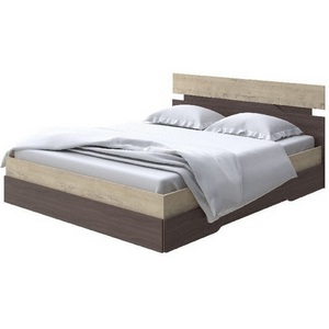 Изображение товара Без бренда Кровать Milton (ЛДСП Бунратти/Ясень Шимо Темный) 160x200