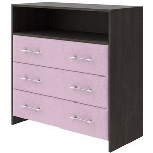 Изображение товара PROxSON Комод Varna (ЛДСП Кантербери+ткань Дуб Кантербери/Teddy Розовый фламинго) 90x40